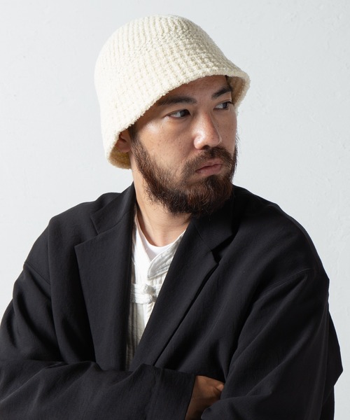 RACAL(ラカル)の「Boucle Knit Sailor Hat / ブークレニットセーラーハット(ニットキャップ/ビーニー・メンズ・ブラック/ベージュ/グレー/アイボリー・FREE)」の19枚目の写真