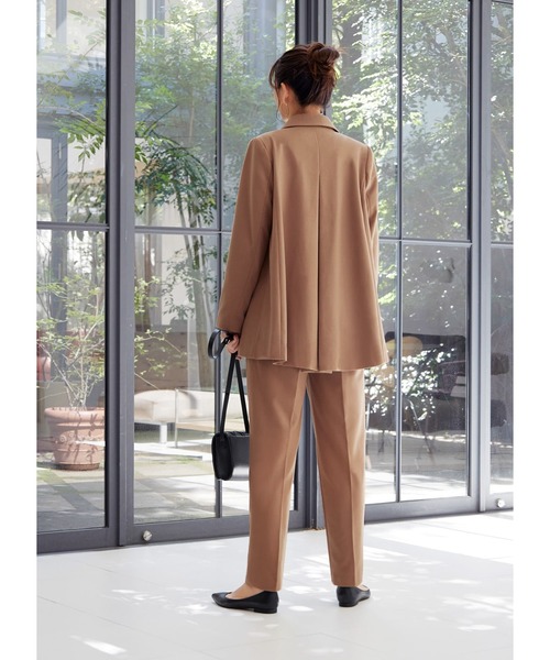 STYLE DELI（スタイルデリ）の「ウールライクタックテーパードパンツ（スラックス・レディース・チャコールグレー/ピンク/キャメル・SMALL/MEDIUM）」の17枚目の写真