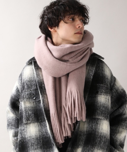 RAGEBLUE（レイジブルー）の「ラッセルボリュームマフラー/227918（マフラー・メンズ・ブラック/ベージュ/パープル/ブラウン/オフホワイト/ダークグレー/ブルー系その他・FREE）」の15枚目の写真