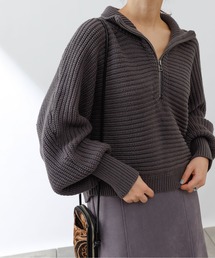 COLONY 2139 | 【WEB・一部店舗限定】短丈ドルマンZIPニットプルオーバー/ハーフジップ短丈ニット(ニット/セーター)