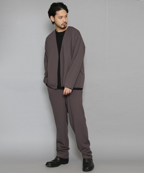 CERCA（チェルカ）の「BG/カットジョーゼット 1タック トラウザー（スラックス・メンズ・チャコールグレー/ブラック/ベージュ/ネイビー/ブラウン/グレー/オリーブ/ライトブラウン/カーキ系1・SMALL/MEDIUM/LARGE/X-LARGE/XX-LARGE）」の10枚目の写真