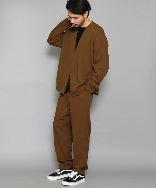 CERCA（チェルカ）の「BG/カットジョーゼット 1タック トラウザー（スラックス・メンズ・チャコールグレー/ブラック/ベージュ/ネイビー/ブラウン/グレー/オリーブ/ライトブラウン/カーキ系1・SMALL/MEDIUM/LARGE/X-LARGE/XX-LARGE）」の11枚目の写真