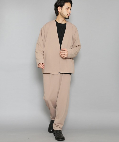 CERCA（チェルカ）の「BG/カットジョーゼット 1タック トラウザー（スラックス・メンズ・チャコールグレー/ブラック/ベージュ/ネイビー/ブラウン/グレー/オリーブ/ライトブラウン/カーキ系1・SMALL/MEDIUM/LARGE/X-LARGE/XX-LARGE）」の15枚目の写真