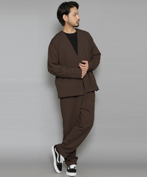 CERCA（チェルカ）の「BG/カットジョーゼット 1タック トラウザー（スラックス・メンズ・チャコールグレー/ブラック/ベージュ/ネイビー/ブラウン/グレー/オリーブ/ライトブラウン/カーキ系1・SMALL/MEDIUM/LARGE/X-LARGE/XX-LARGE）」の21枚目の写真