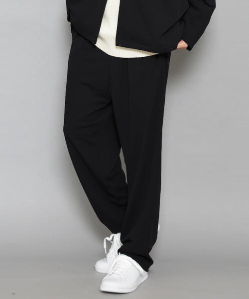 CERCA（チェルカ）の「BG/カットジョーゼット 1タック トラウザー（スラックス・メンズ・チャコールグレー/ブラック/ベージュ/ネイビー/ブラウン/グレー/オリーブ/ライトブラウン/カーキ系1・SMALL/MEDIUM/LARGE/X-LARGE/XX-LARGE）」の18枚目の写真