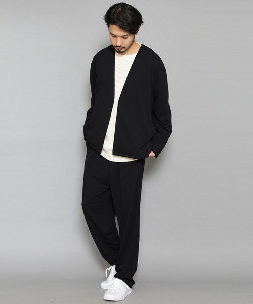 CERCA（チェルカ）の「BG/カットジョーゼット 1タック トラウザー（スラックス・メンズ・チャコールグレー/ブラック/ベージュ/ネイビー/ブラウン/グレー/オリーブ/ライトブラウン/カーキ系1・SMALL/MEDIUM/LARGE/X-LARGE/XX-LARGE）」の19枚目の写真