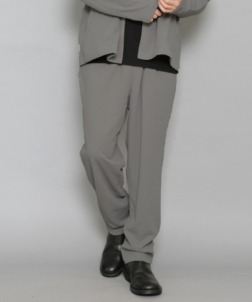 CERCA（チェルカ）の「BG/カットジョーゼット 1タック トラウザー（スラックス・メンズ・チャコールグレー/ブラック/ベージュ/ネイビー/ブラウン/グレー/オリーブ/ライトブラウン/カーキ系1・SMALL/MEDIUM/LARGE/X-LARGE/XX-LARGE）」の16枚目の写真