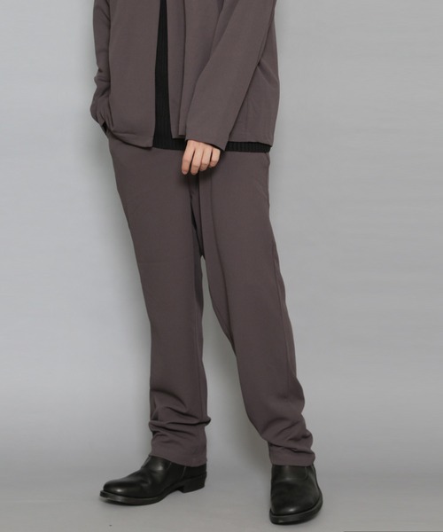 CERCA（チェルカ）の「BG/カットジョーゼット 1タック トラウザー（スラックス・メンズ・チャコールグレー/ブラック/ベージュ/ネイビー/ブラウン/グレー/オリーブ/ライトブラウン/カーキ系1・SMALL/MEDIUM/LARGE/X-LARGE/XX-LARGE）」の17枚目の写真