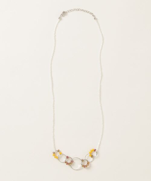 MATSUNO GLASS BEADS(マツノグラスビーズ)の「【MATSUNO GLASS BEADS/松野グラスビーズ】Halo Necklace NE92M(ネックレス・レディース・グリーン/ゴールド/ブラック/ブラウン/シルバー/ターコイズブルー/レッド/ピンク・FREE)」の1枚目の写真