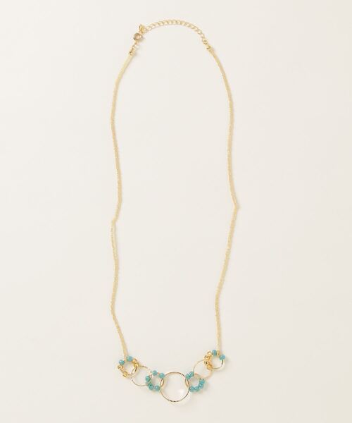 MATSUNO GLASS BEADS(マツノグラスビーズ)の「【MATSUNO GLASS BEADS/松野グラスビーズ】Halo Necklace NE92M(ネックレス・レディース・グリーン/ゴールド/ブラック/ブラウン/シルバー/ターコイズブルー/レッド/ピンク・FREE)」の4枚目の写真