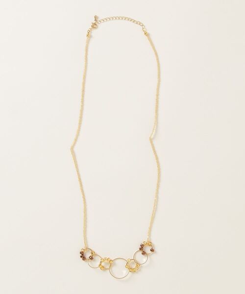 MATSUNO GLASS BEADS(マツノグラスビーズ)の「【MATSUNO GLASS BEADS/松野グラスビーズ】Halo Necklace NE92M(ネックレス・レディース・グリーン/ゴールド/ブラック/ブラウン/シルバー/ターコイズブルー/レッド/ピンク・FREE)」の8枚目の写真