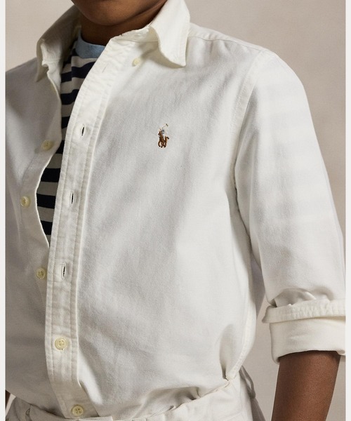 POLO RALPH LAUREN CHILDRENSWEAR(ポロ ラルフ ローレン チルドレンズウェア)の「コットン オックスフォード シャツ(シャツ/ブラウス・キッズ・ホワイト・S/M/L/XL)」の4枚目の写真