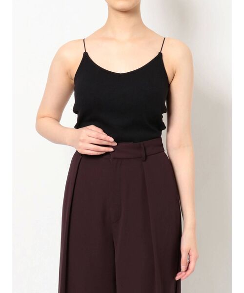 MERCURYDUO（マーキュリーデュオ）の「カップ付バックオープンクロスキャミ（Tシャツ/カットソー・レディース・ブラック/オフホワイト/ライム・FREE）」の2枚目の写真