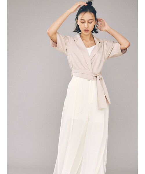 MERCURYDUO（マーキュリーデュオ）の「カップ付バックオープンクロスキャミ（Tシャツ/カットソー・レディース・ブラック/オフホワイト/ライム・FREE）」の20枚目の写真