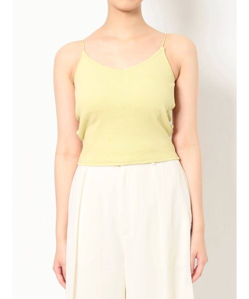 MERCURYDUO（マーキュリーデュオ）の「カップ付バックオープンクロスキャミ（Tシャツ/カットソー・レディース・ブラック/オフホワイト/ライム・FREE）」の18枚目の写真