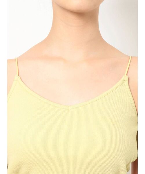 MERCURYDUO（マーキュリーデュオ）の「カップ付バックオープンクロスキャミ（Tシャツ/カットソー・レディース・ブラック/オフホワイト/ライム・FREE）」の16枚目の写真