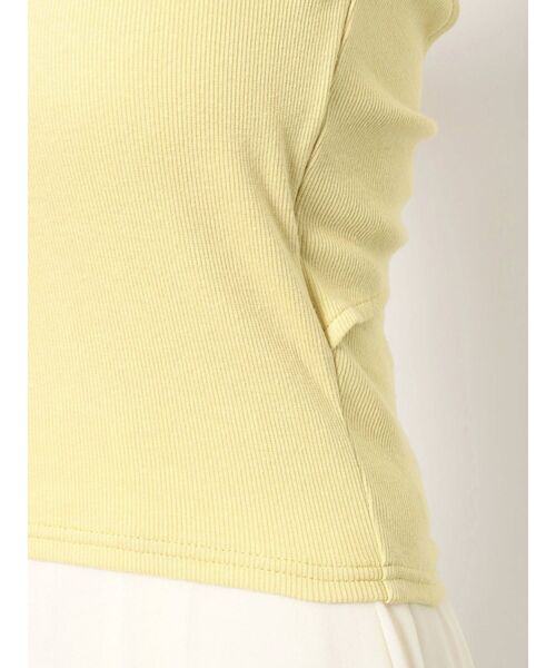 MERCURYDUO（マーキュリーデュオ）の「カップ付バックオープンクロスキャミ（Tシャツ/カットソー・レディース・ブラック/オフホワイト/ライム・FREE）」の8枚目の写真