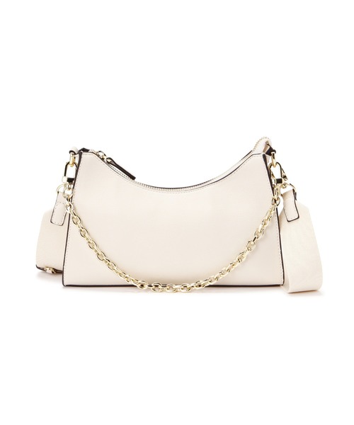 NATURAL BEAUTY BASIC（ナチュラルビューティーベーシック）の「チェーン＆クロスボディバッグ（ショルダーバッグ・レディース・オフホワイト/グレー・ﾌﾘ-）」の3枚目の写真