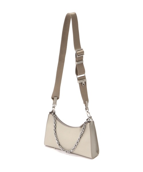 NATURAL BEAUTY BASIC（ナチュラルビューティーベーシック）の「チェーン＆クロスボディバッグ（ショルダーバッグ・レディース・オフホワイト/グレー・ﾌﾘ-）」の9枚目の写真