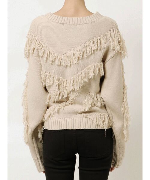 EMODA(エモダ)の「ランダムフリンジショートニット(ニット/セーター・レディース・ブラック/ブルー/アイボリー・FREE)」の13枚目の写真