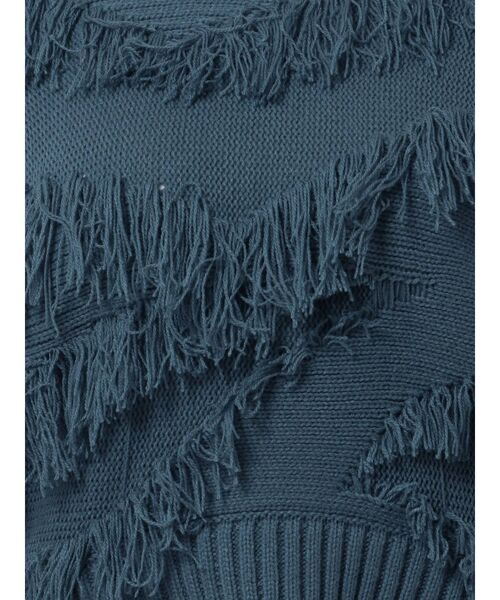 EMODA(エモダ)の「ランダムフリンジショートニット(ニット/セーター・レディース・ブラック/ブルー/アイボリー・FREE)」の19枚目の写真