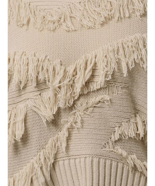 EMODA(エモダ)の「ランダムフリンジショートニット(ニット/セーター・レディース・ブラック/ブルー/アイボリー・FREE)」の20枚目の写真