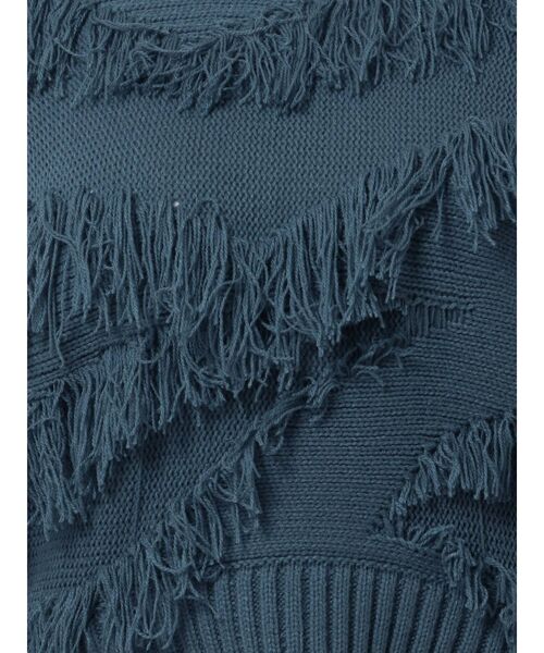 EMODA(エモダ)の「ランダムフリンジショートニット(ニット/セーター・レディース・ブラック/ブルー/アイボリー・FREE)」の22枚目の写真