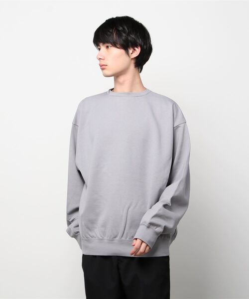 pium ピウム ダブルラインオーバーサイズスウェット グレー pium ピウム ダブルラインオーバーサイズスウェット グレー