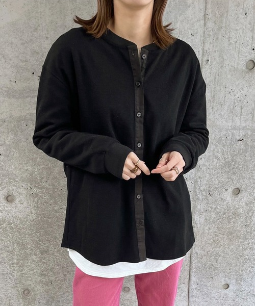 select MOCA by sayo(セレクトモカバイサヨ)の「2022 SS ノーカラーサーマルカットソー(Tシャツ/カットソー・レディース・ブラック/ホワイト/ベージュ・FREE)」の3枚目の写真