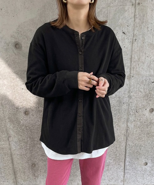 select MOCA by sayo(セレクトモカバイサヨ)の「2022 SS ノーカラーサーマルカットソー(Tシャツ/カットソー・レディース・ブラック/ホワイト/ベージュ・FREE)」の12枚目の写真
