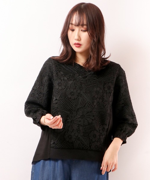 Annanicola レース切り替えブラウス Annanicola レース切り替えブラウス