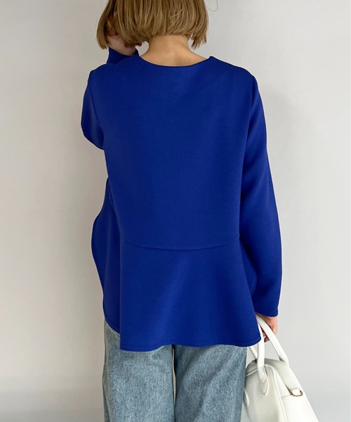 PICCIN(ピッチン)の「ボンディング切替えプルオーバー(Tシャツ/カットソー・レディース・ブラック/オフホワイト/ブルー・M)」の20枚目の写真
