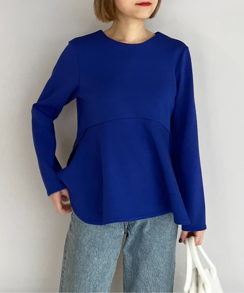 PICCIN(ピッチン)の「ボンディング切替えプルオーバー(Tシャツ/カットソー・レディース・ブラック/オフホワイト/ブルー・M)」の15枚目の写真