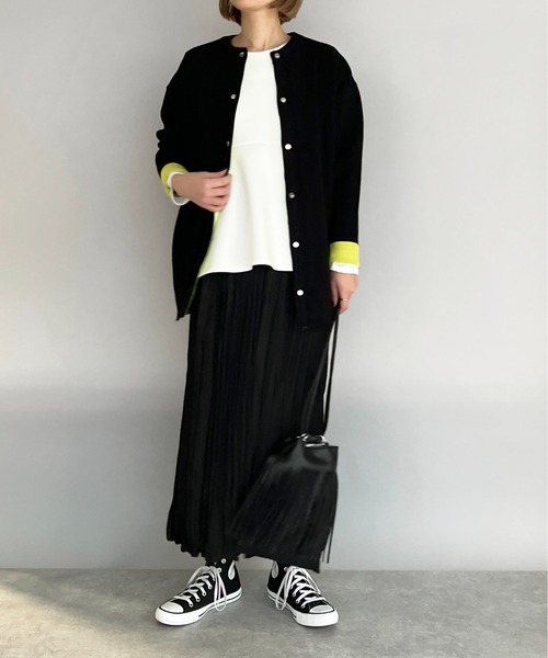 PICCIN(ピッチン)の「ボンディング切替えプルオーバー(Tシャツ/カットソー・レディース・ブラック/オフホワイト/ブルー・M)」の12枚目の写真