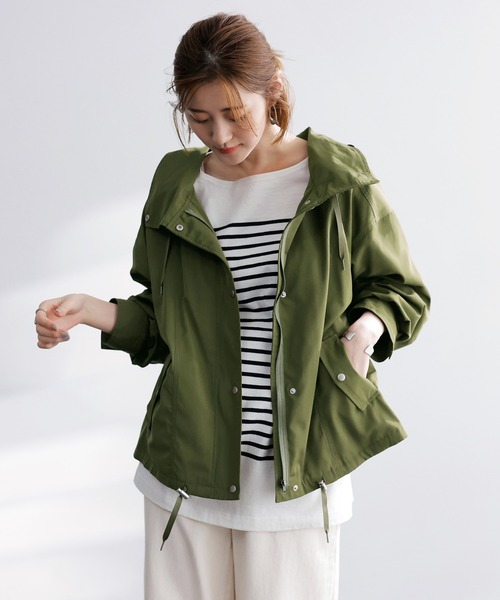 GeeRA(ジーラ)の「上品グログランマウンテンパーカー(マウンテンパーカー・レディース・カーキ/ベージュ/ブラック・X-LARGE/LARGE/SMALL/XX-LARGE/MEDIUM)」の14枚目の写真
