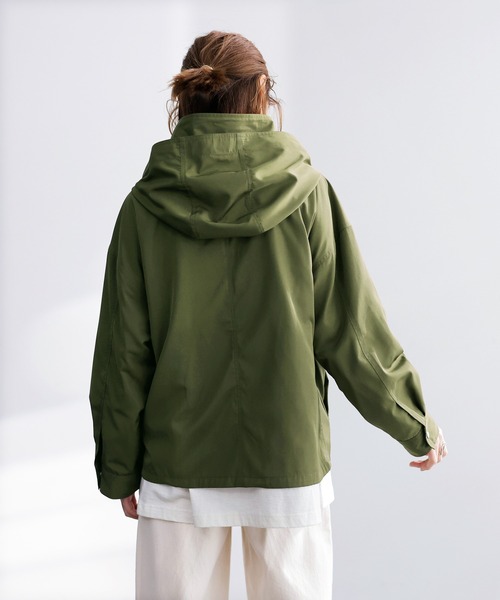 GeeRA(ジーラ)の「上品グログランマウンテンパーカー(マウンテンパーカー・レディース・カーキ/ベージュ/ブラック・X-LARGE/LARGE/SMALL/XX-LARGE/MEDIUM)」の20枚目の写真