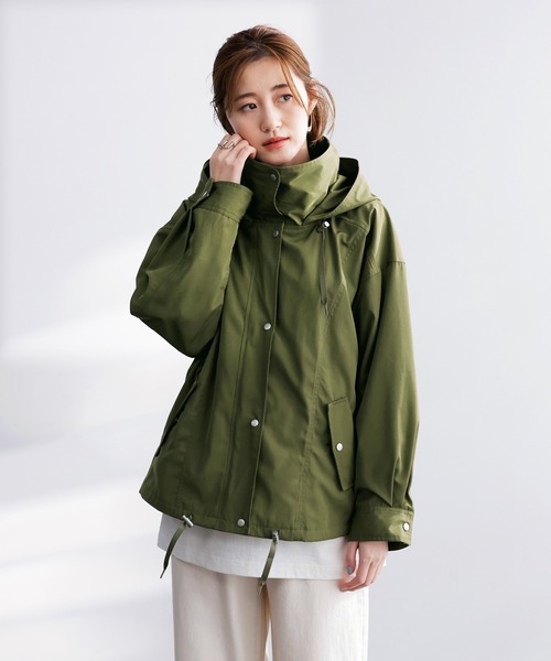 GeeRA(ジーラ)の「上品グログランマウンテンパーカー(マウンテンパーカー・レディース・カーキ/ベージュ/ブラック・X-LARGE/LARGE/SMALL/XX-LARGE/MEDIUM)」の15枚目の写真