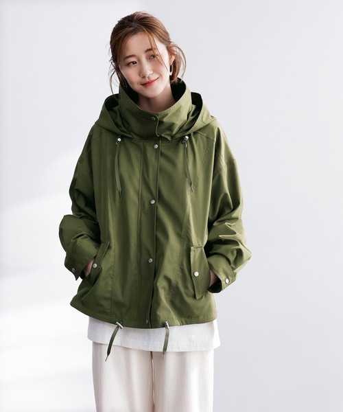 GeeRA(ジーラ)の「上品グログランマウンテンパーカー(マウンテンパーカー・レディース・カーキ/ベージュ/ブラック・X-LARGE/LARGE/SMALL/XX-LARGE/MEDIUM)」の16枚目の写真