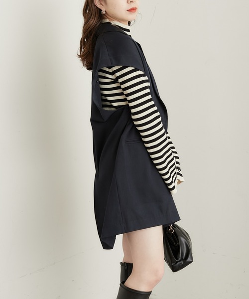 Chico（チコ）の「【SET UP対応】袖取り外し金釦ダブルジャケット（その他アウター・レディース・ネイビー/アイボリー/ベージュ・FREE）」の14枚目の写真