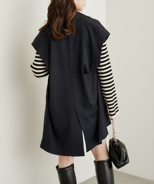 Chico（チコ）の「【SET UP対応】袖取り外し金釦ダブルジャケット（その他アウター・レディース・ネイビー/アイボリー/ベージュ・FREE）」の15枚目の写真