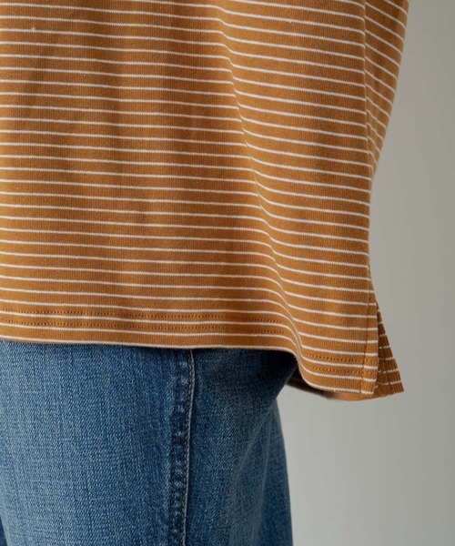 Kastane（カスタネ）の「【WEB限定】リンガーボーダーBIGロンT（Tシャツ/カットソー・レディース・オレンジ/イエロー/グリーン・FREE）」の22枚目の写真