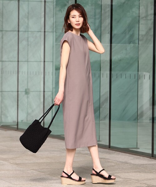 SOUP（スープ）の「◆リボン取り外し可・洗える/リネンライクワンピース（ワンピース・レディース・ネイビー/サンドベージュ/ライトベージュ・11/15 /13/09）」の9枚目の写真