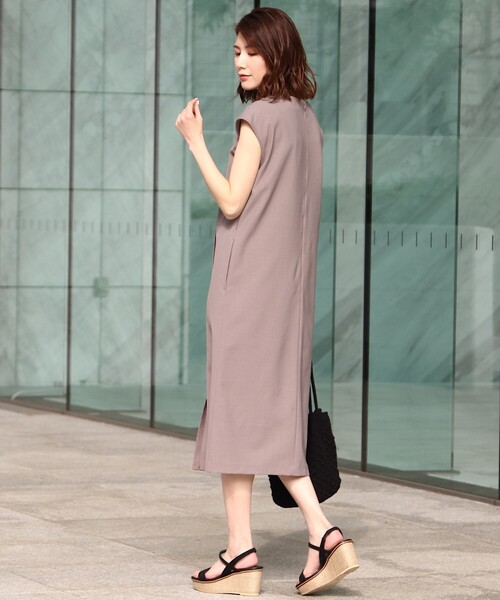 SOUP（スープ）の「◆リボン取り外し可・洗える/リネンライクワンピース（ワンピース・レディース・ネイビー/サンドベージュ/ライトベージュ・11/15 /13/09）」の10枚目の写真