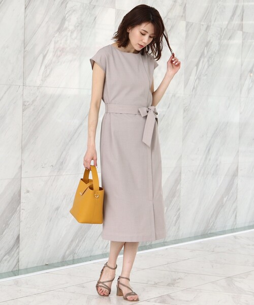 SOUP（スープ）の「◆リボン取り外し可・洗える/リネンライクワンピース（ワンピース・レディース・ネイビー/サンドベージュ/ライトベージュ・11/15 /13/09）」の11枚目の写真