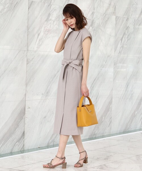 SOUP（スープ）の「◆リボン取り外し可・洗える/リネンライクワンピース（ワンピース・レディース・ネイビー/サンドベージュ/ライトベージュ・11/15 /13/09）」の12枚目の写真