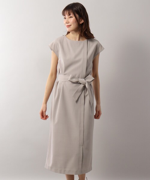 SOUP（スープ）の「◆リボン取り外し可・洗える/リネンライクワンピース（ワンピース・レディース・ネイビー/サンドベージュ/ライトベージュ・11/15 /13/09）」の14枚目の写真