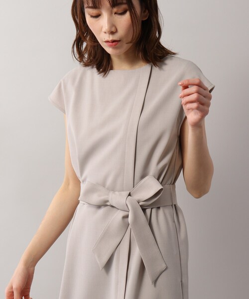 SOUP（スープ）の「◆リボン取り外し可・洗える/リネンライクワンピース（ワンピース・レディース・ネイビー/サンドベージュ/ライトベージュ・11/15 /13/09）」の22枚目の写真