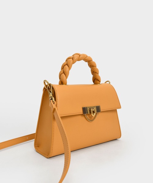 ★CHARLES&KEITH★Tallulah Braided Handle Trapeze Bag/送料込 ☆CHARLES&KEITH☆Tallulah Braided Handle Trapeze Bag/送料込