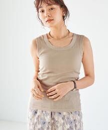 coen | テレコノースリーブタンクトップ(タンクトップ)