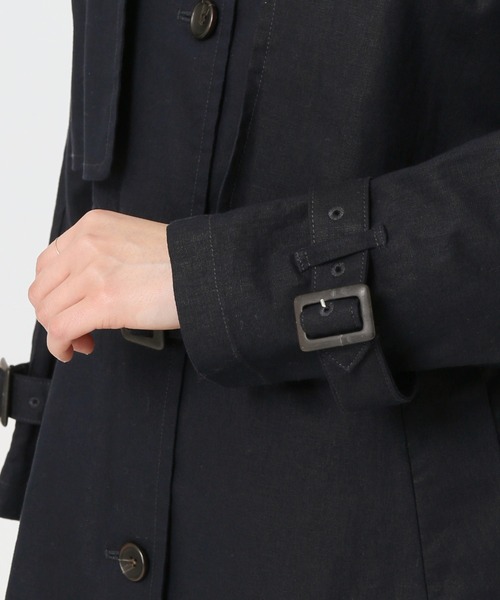 JOURNAL STANDARD relume（ジャーナルスタンダード　レリューム）の「コットンリネンロングコート◆（ステンカラーコート・レディース・ベージュ/ネイビー・38/36）」の22枚目の写真